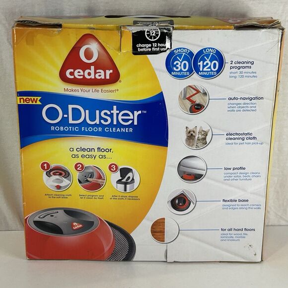O-Cedar O-Duster Robotic Floor Cleaner New Open Box - Picture 3 of 5